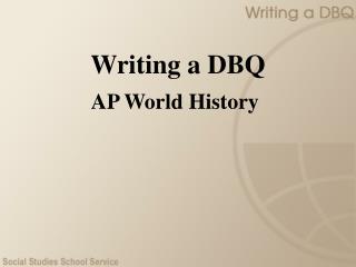 Writing a DBQ