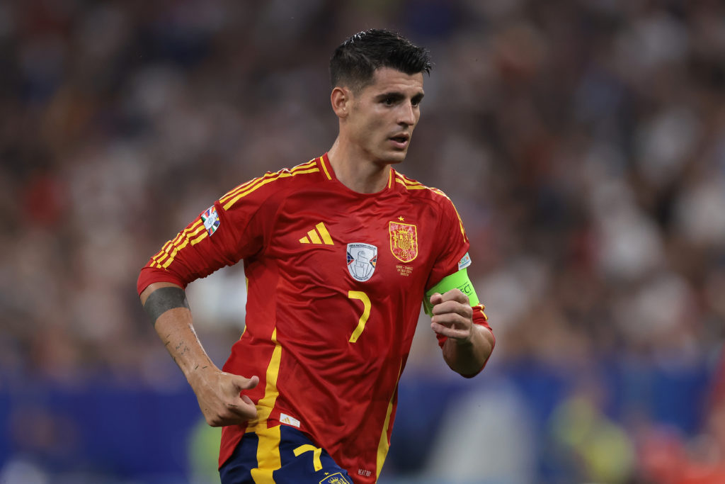 Alvaro Morata of Spain during the UEFA EURO 2024 semi-final match between Spain v France at Munich Football Arena on July 09, 2024 in Munich, Germany.