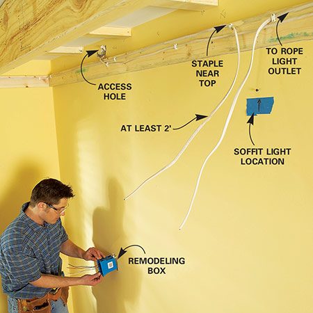 How to Build a Soffit Box with Recessed Lighting | The Family Handyman