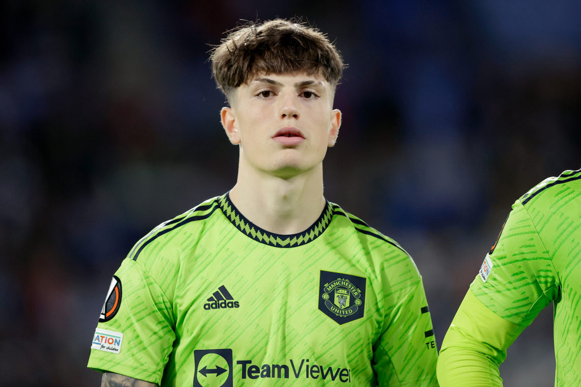 Alejandro Garnacho of Manchester United  during the UEFA Europa League   match between Real Sociedad v Manchester United at the Estadio Reale Arena...