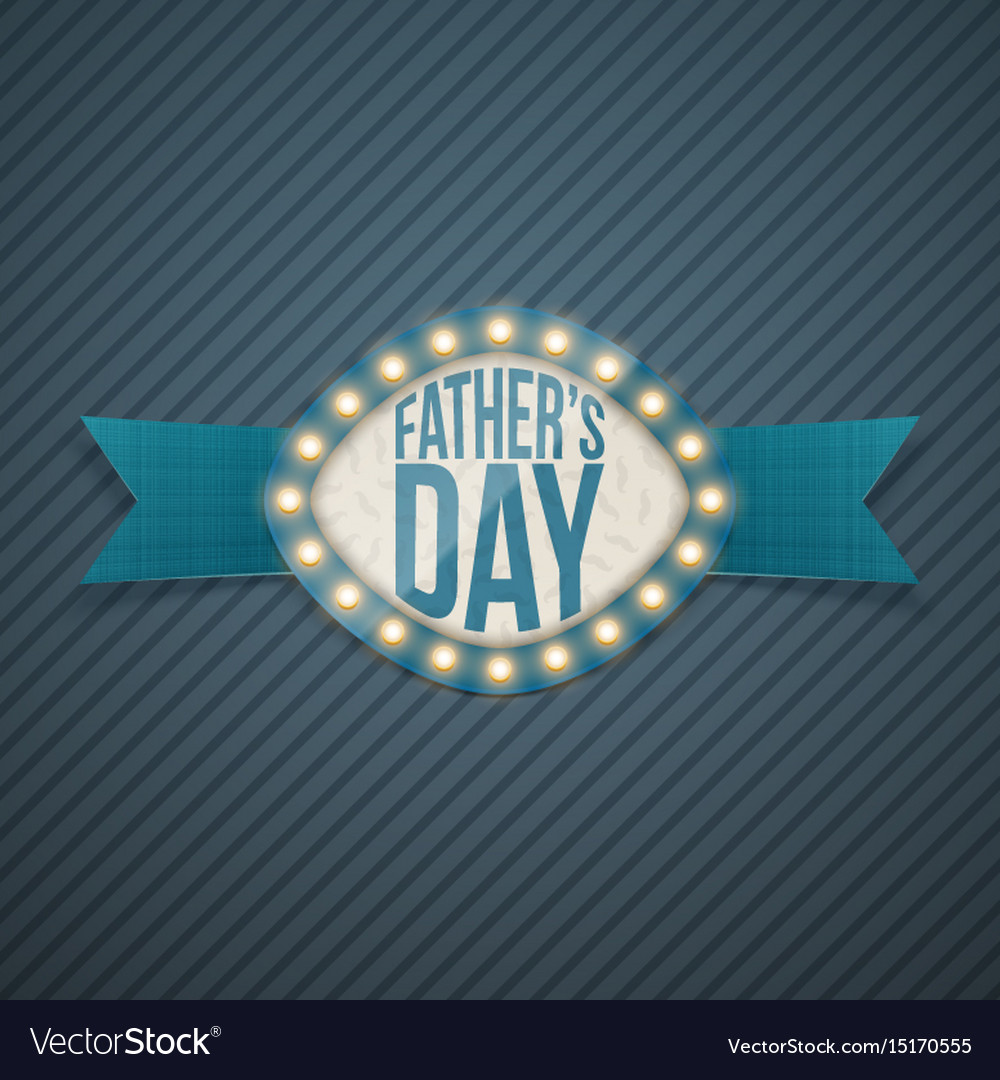 Fathers day realistic banner with ribbon Vector Image