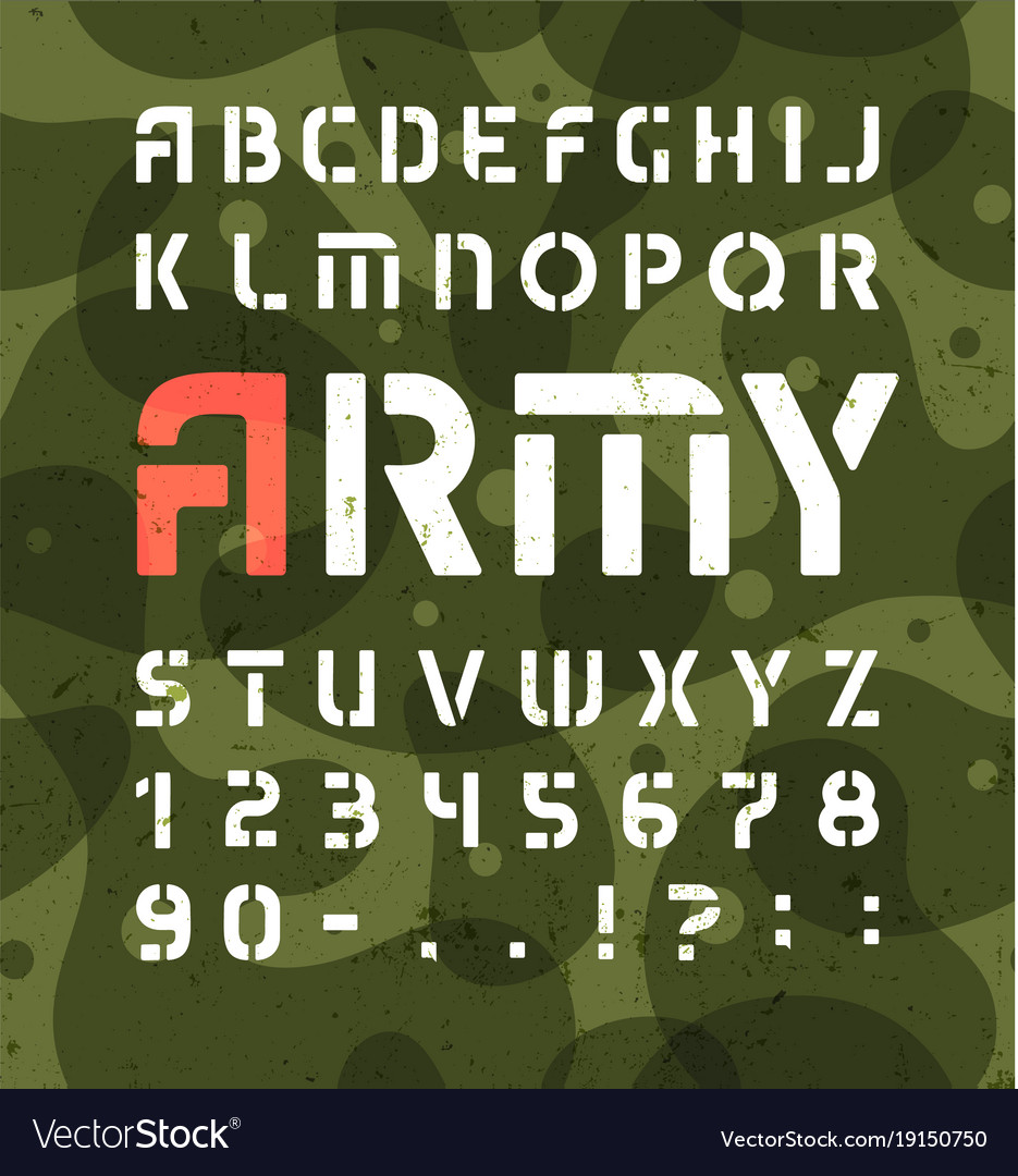 Military Stencil Letters