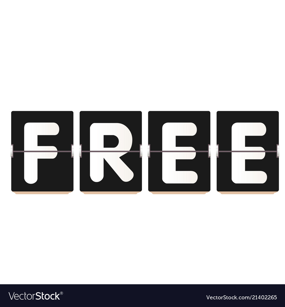 Free white text black background image Royalty Free Vector