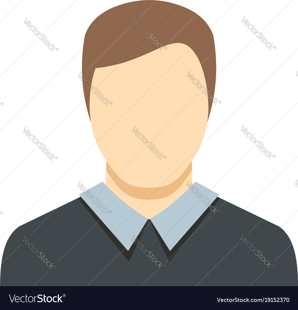 Man avatar icon flat Royalty Free Vector Image