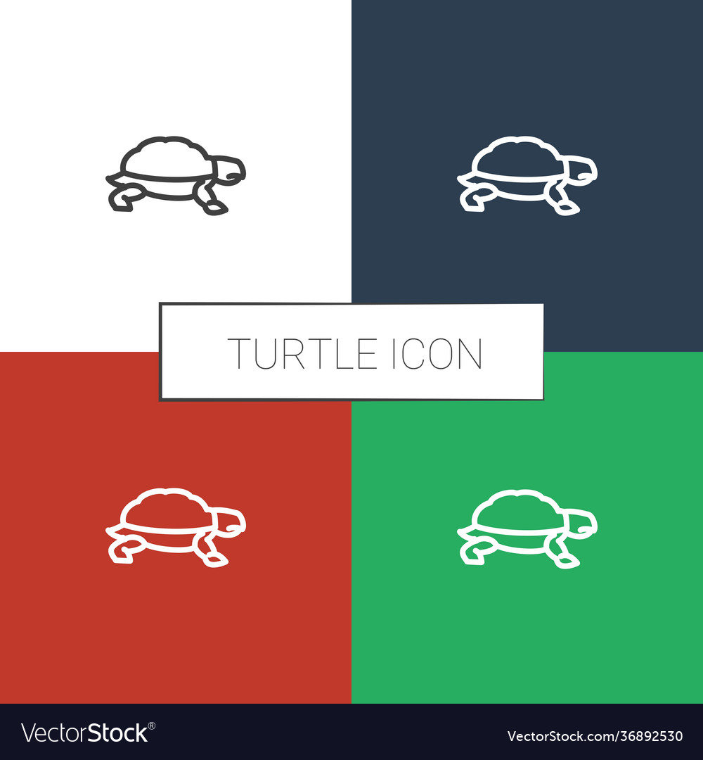 Turtle icon white background