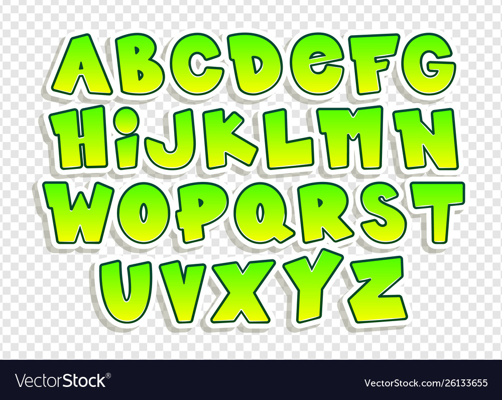 Cartoon Font SVG image.