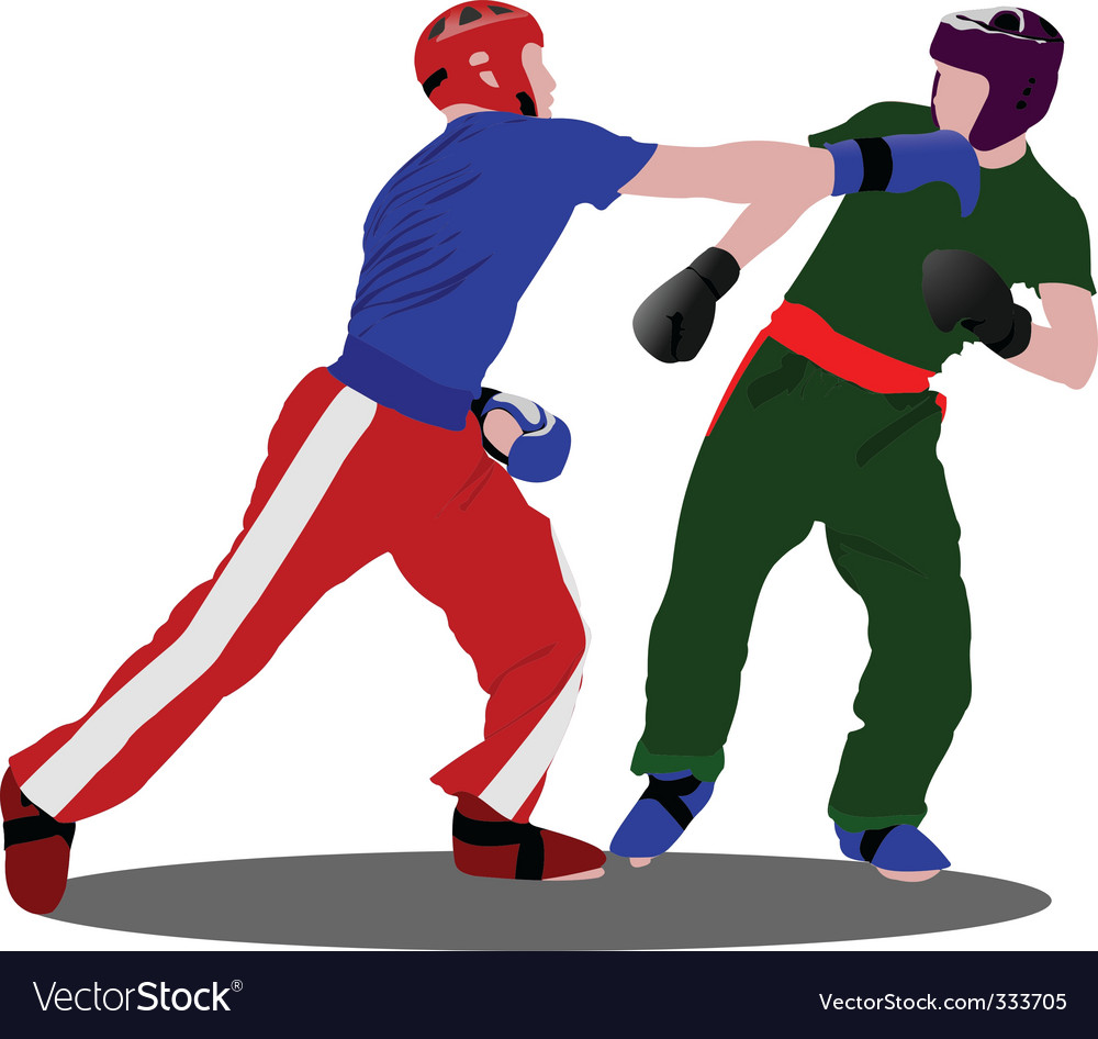 Kick boxing Royalty Free Vector Image - VectorStock