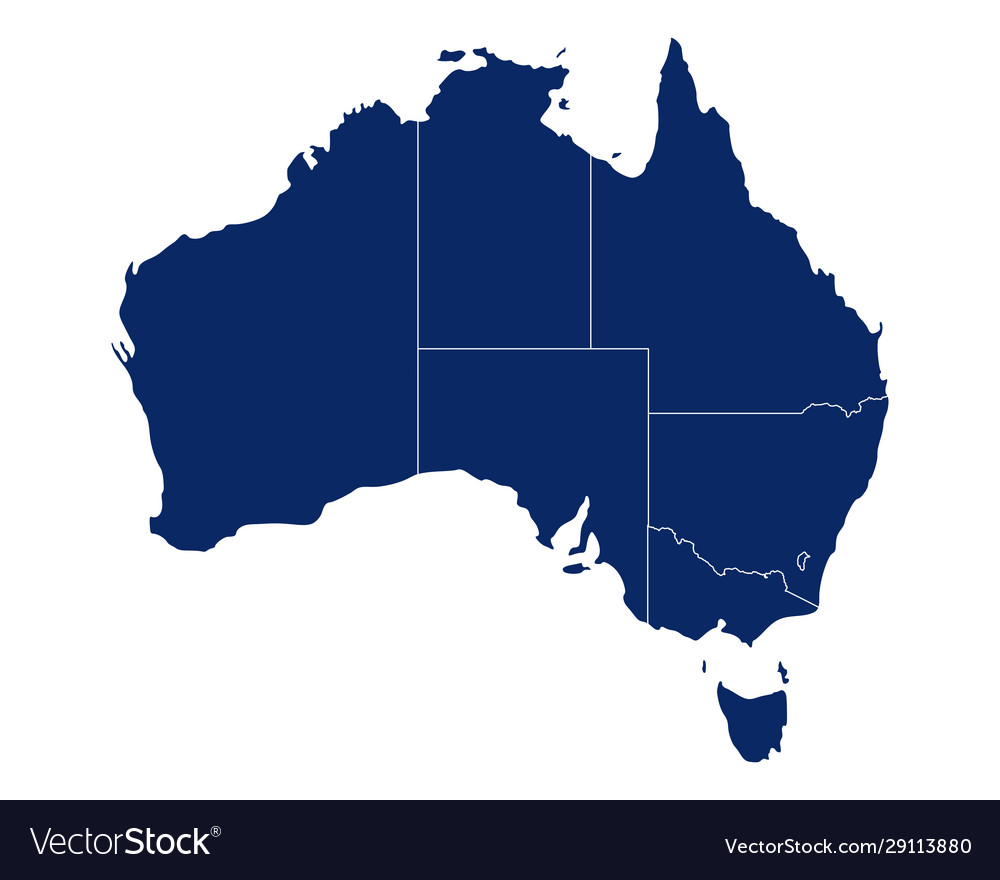 Map Of Australia With Borders