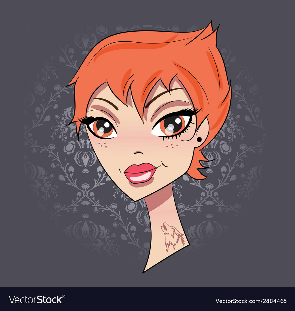 Portrait of a beautiful girl Royalty Free Vector Image