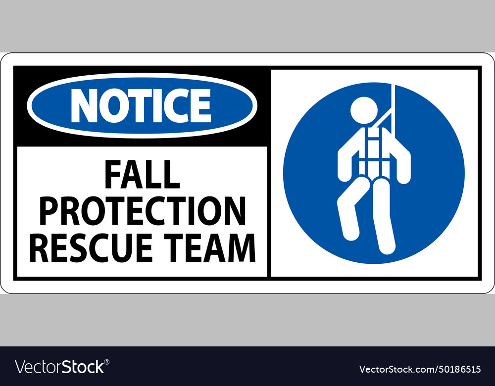 Hard hat decals notice fall protection rescue team