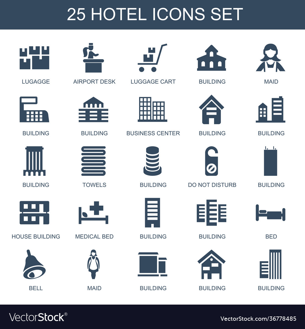 25 hotel icons