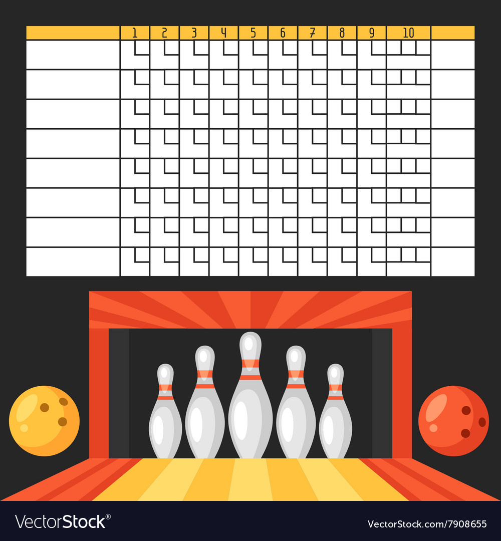 Bowling Alley Scoreboard Clipart