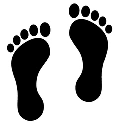 Footprint icon - baby child and adult Royalty Free Vector