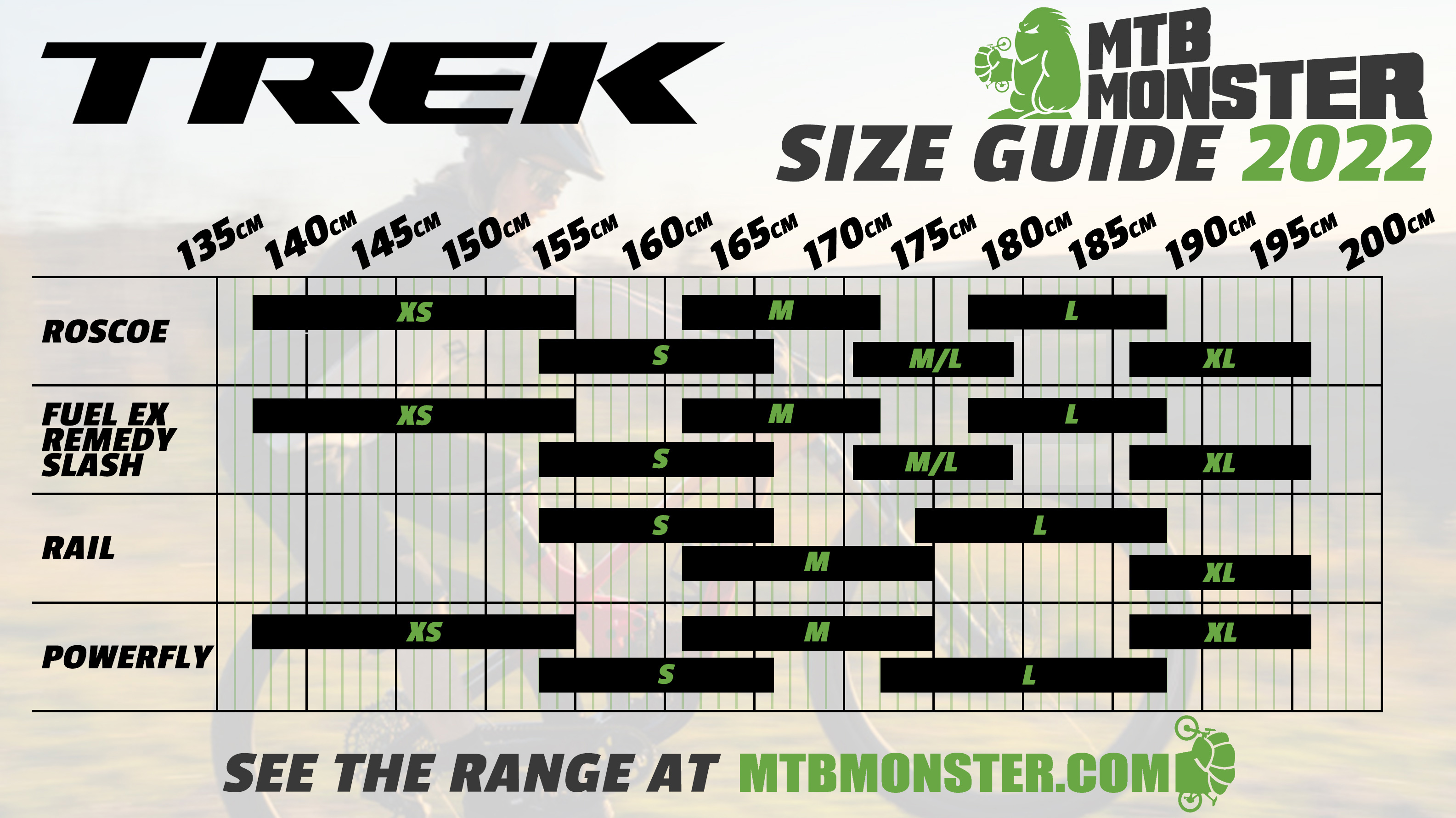 Trek Road Bike Sizing Chart