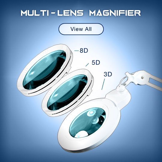 Multi-Lens Magnifying Lamp