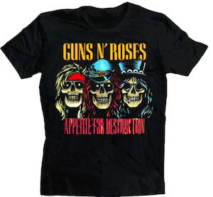 Guns N Roses Appetite for Destruction Skulls T-Shirt