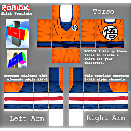 Roblox Goku Shirt Template