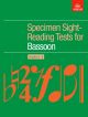 OLD STOCK SALE -  ABRSM Specimen Sight-reading Tests Bassoon: Grade 6-8