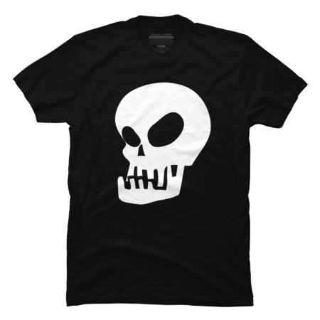 Cool Minimal Funny Ugly Tough Tattoo Male Skull by vectalex