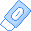 eraser, rubber, remove, delete, paper icon