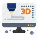 3d, computer, printer