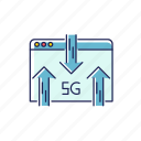 5g, browsing, cellular, color, internet, network, web browser