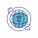 5g, cellular, cloud computing, color, global, network, worldwide