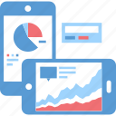 analytics, chart, dashboard, graph, mobile, phone, statistics