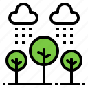 cloud, nature, plant, rain, tree