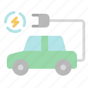 automobile, car, ecology, electric, plug, thunder, transport