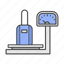 bag, baggage, luggage, measurement, scale, weighing, weight