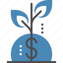 finance, flower, growth, investment, money, plant, success