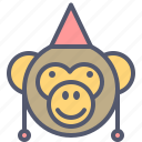 circus, face, monkey, party, show, smile