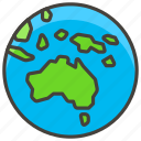 asia, australia, b, globe, showing