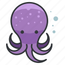 animal, aquatic, marine, nautical, ocean, octopus, sea