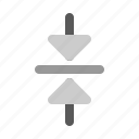 arrow, compress, vertical