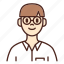 avatar, glasses, user, profile, man, male 