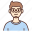 avatar, glasses, user, profile, man, male 