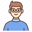 avatar, glasses, user, profile, man, male