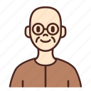 avatar, glasses, user, profile, man, male, old