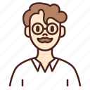 avatar, glasses, user, profile, man, male, old