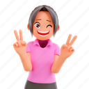 3d illustration, avatar, cartoon, character, user, woman, account, girl, profile 