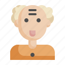 elderly, grandfather, man, user, account, human, avatar icon