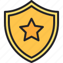 award, badge, protection, shield, star