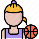 ball, basketball, player, sport, woman