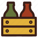 beer, bottles, brewing, crate