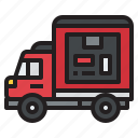 truck, delivery, transport, box