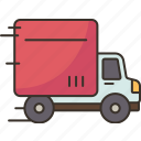 truck, delivery, shipping, speed, service