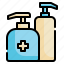 gel, clean, bottle icon, cleaning, wash