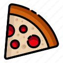 cooking, fast food, food, meal, pizza, restaurant, slice